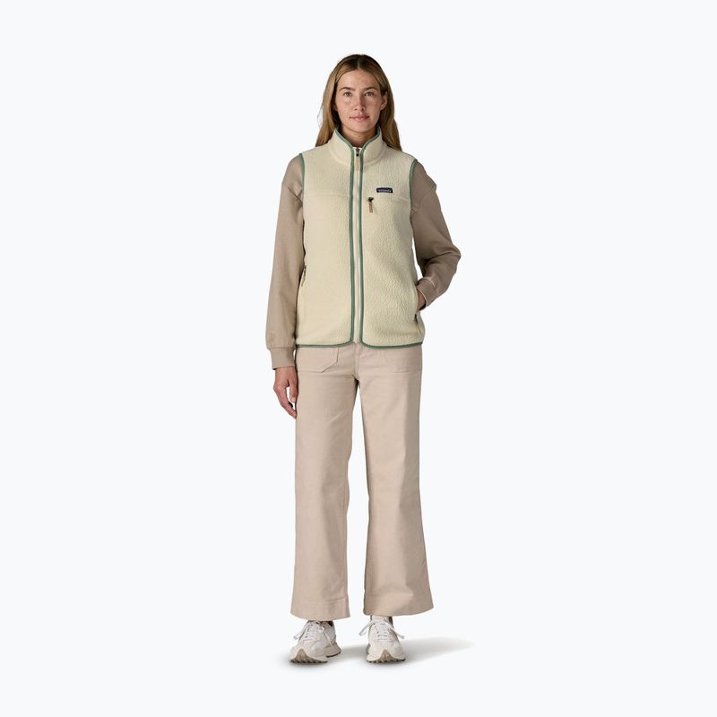 Bezrękawnik damski Patagonia Retro Pile natural w/ellwood green 2