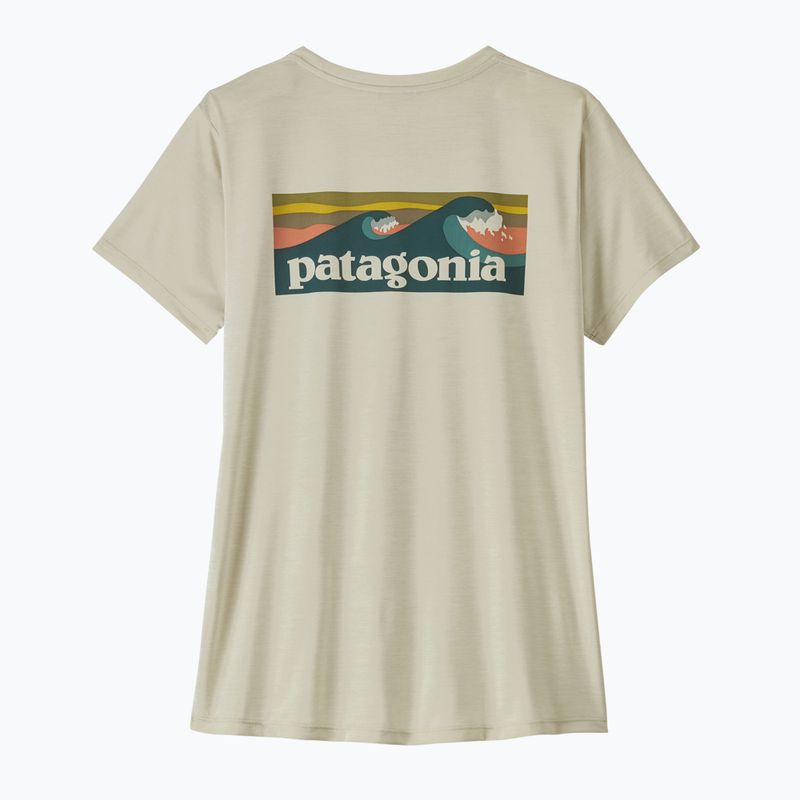 Koszulka damska Patagonia Capilene Cool Daily Shirt - Boardshort Logo dyno white 6