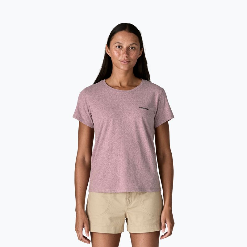 Koszulka damska Patagonia P-6 Logo Responsibili-Tee qulet violet