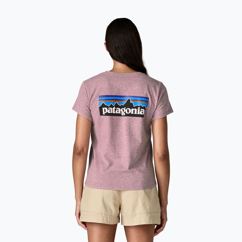 Koszulka damska Patagonia P-6 Logo Responsibili-Tee qulet violet 3