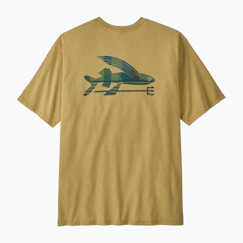 Koszulka męska Patagonia Flying Fish Responsibili Tee limestone yellow/heritage fitz 5
