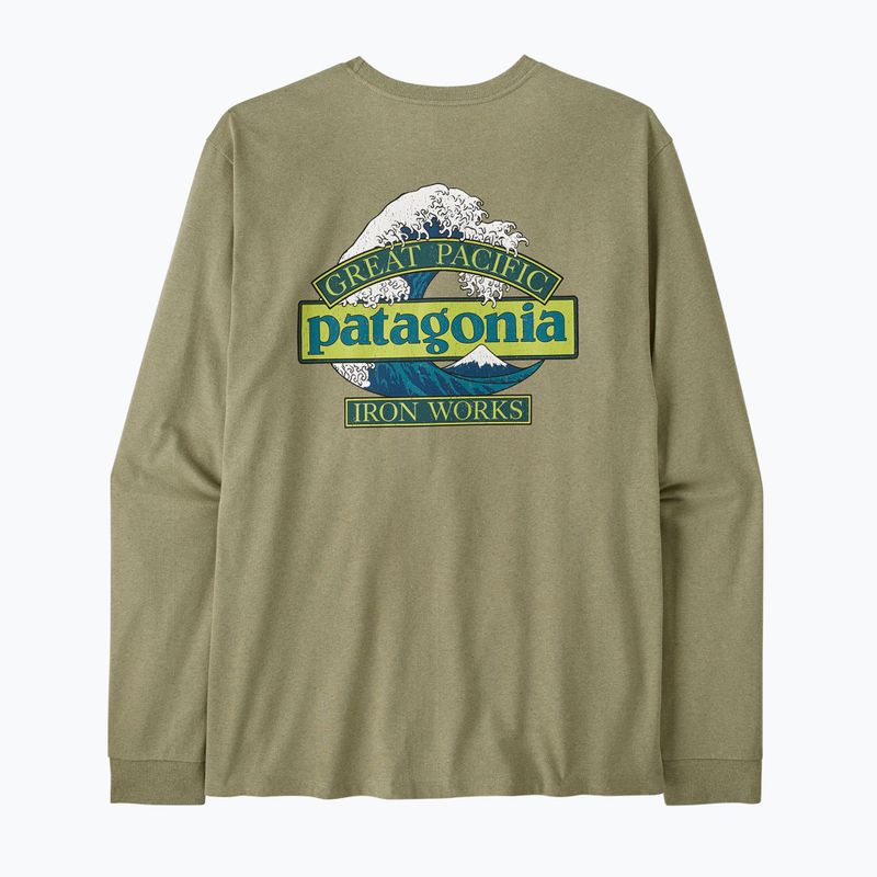 Longsleeve trekkingowy męski Patagonia Great Waves Responsibili Tee gumtree green 2