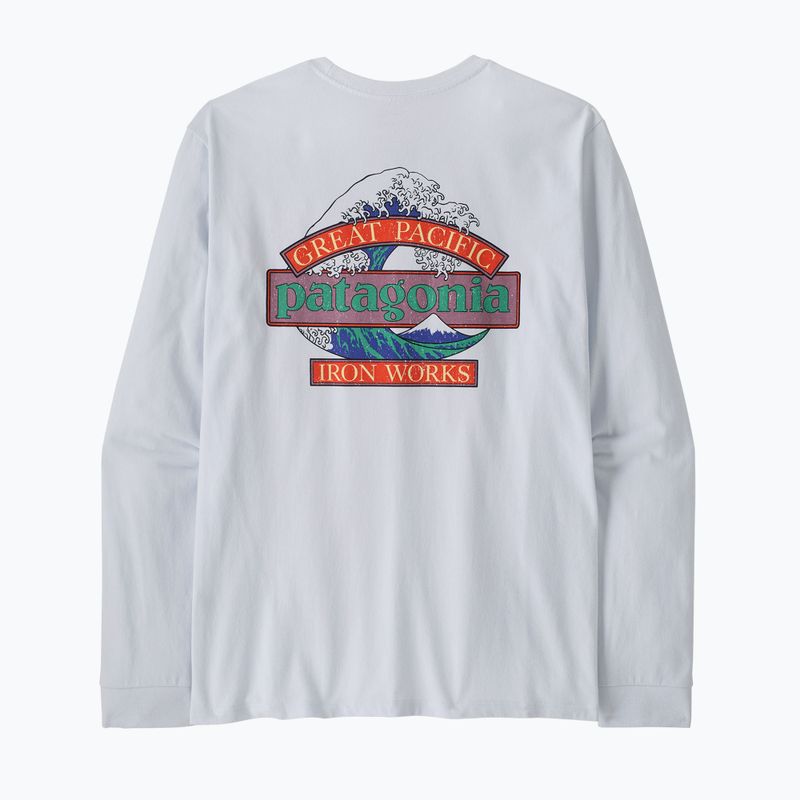 Longsleeve trekkingowy męski Patagonia Great Waves Responsibili Tee white 2