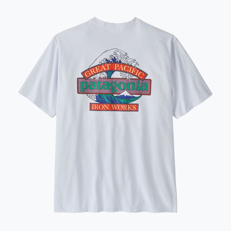 Koszulka trekkingowa męska Patagonia Great Waves Responsibili Tee white 2