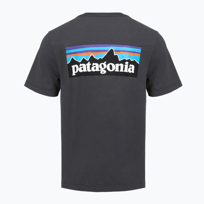 Koszulka męska Patagonia P-6 Logo ink black 2