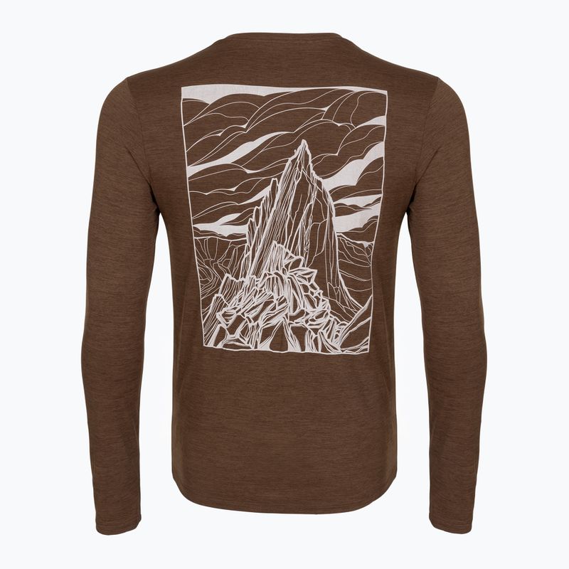 Longsleeve trekkingowy męski Patagonia Cap Cool Daily Hut Tripper LS berm brown - light berm brown x-dye 2