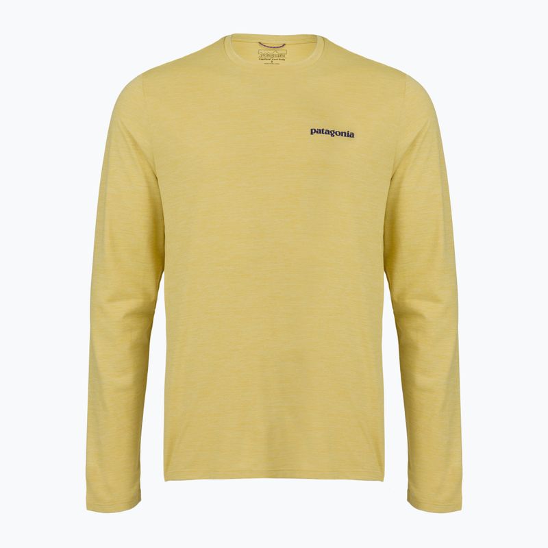 Longsleeve męski Patagonia Cap Cool Daily Boardshort Logo LS limestone yellow - Light Limestone yellow x-dye