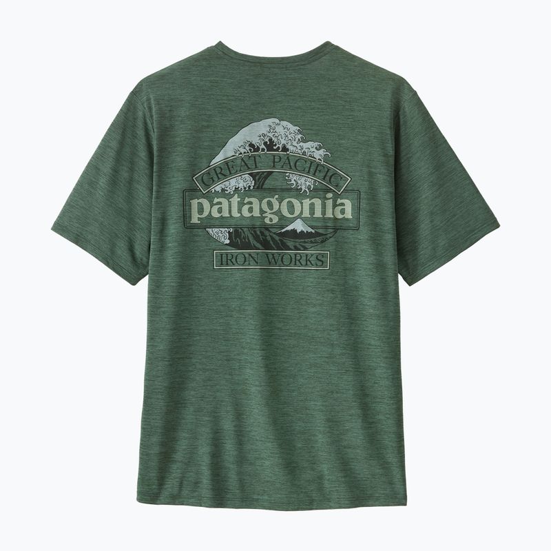 Koszulka męska Patagonia Cap Cool Daily Great Waves canopy green - light canopy green x-dye 2