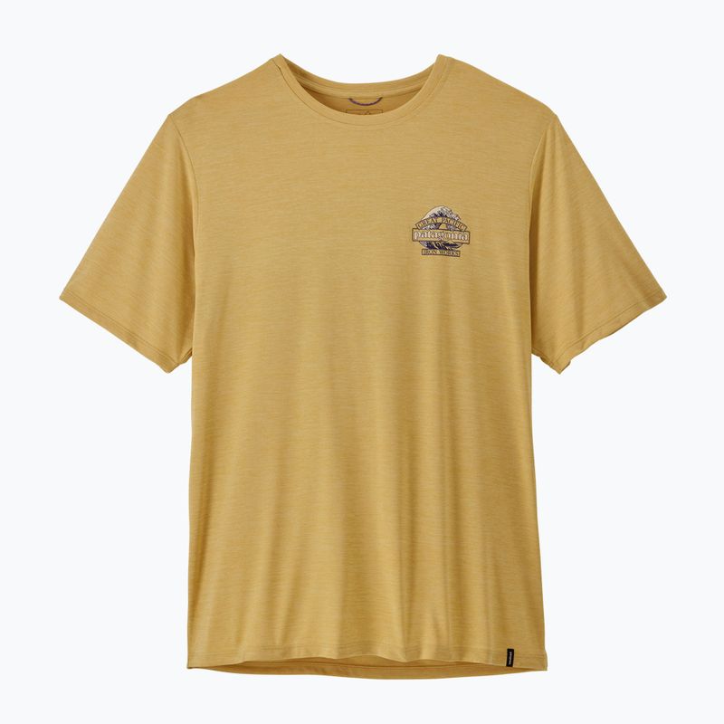 Koszulka męska Patagonia Cap Cool Daily Great Waves limestone yellow - light limestone yellow x-dye