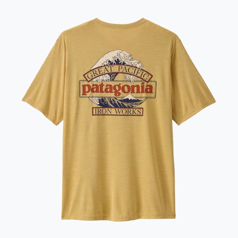 Koszulka męska Patagonia Cap Cool Daily Great Waves limestone yellow - light limestone yellow x-dye 2