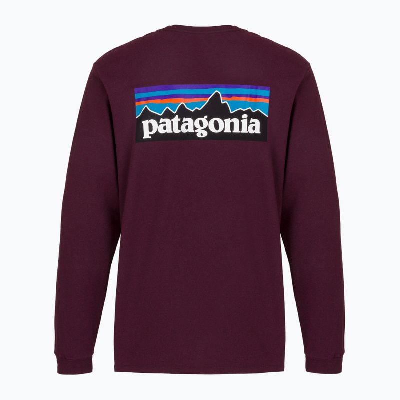 Longsleeve męski Patagonia P-6 Logo Responsibili berry fig 2