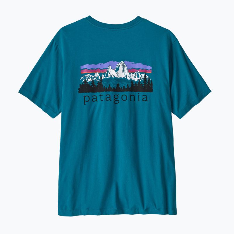 Koszulka męska Patagonia Fitz Roy Foothills glacial blue 2