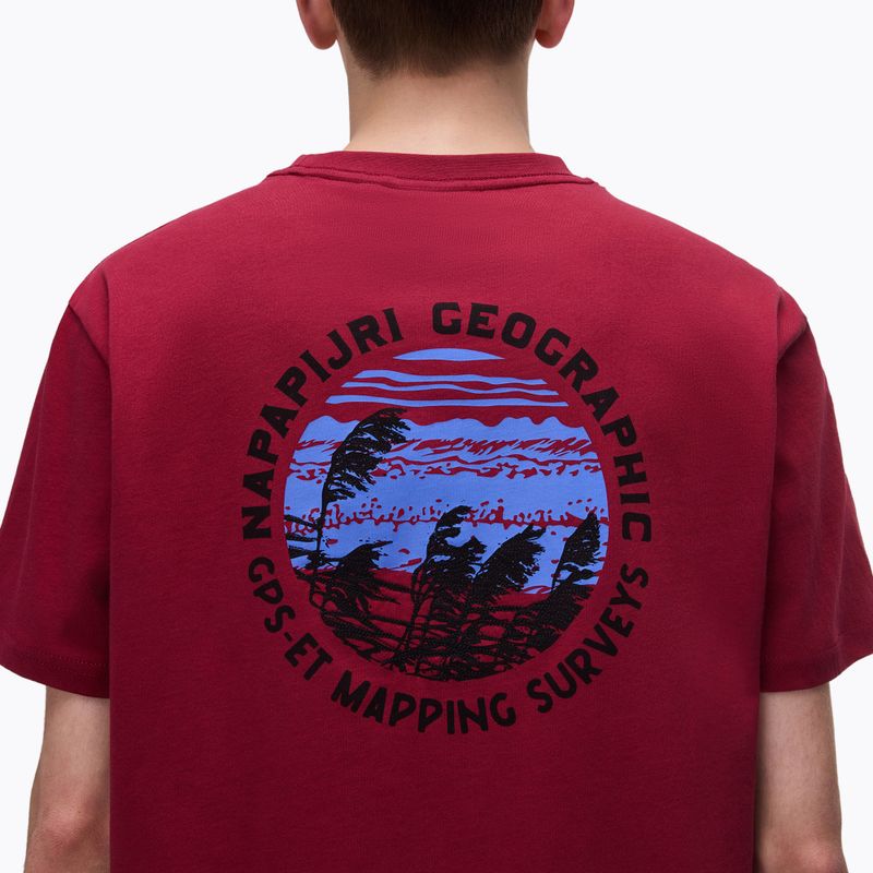 Koszulka męska Napapijri S-Vignonil Back tibetan red R1E 4