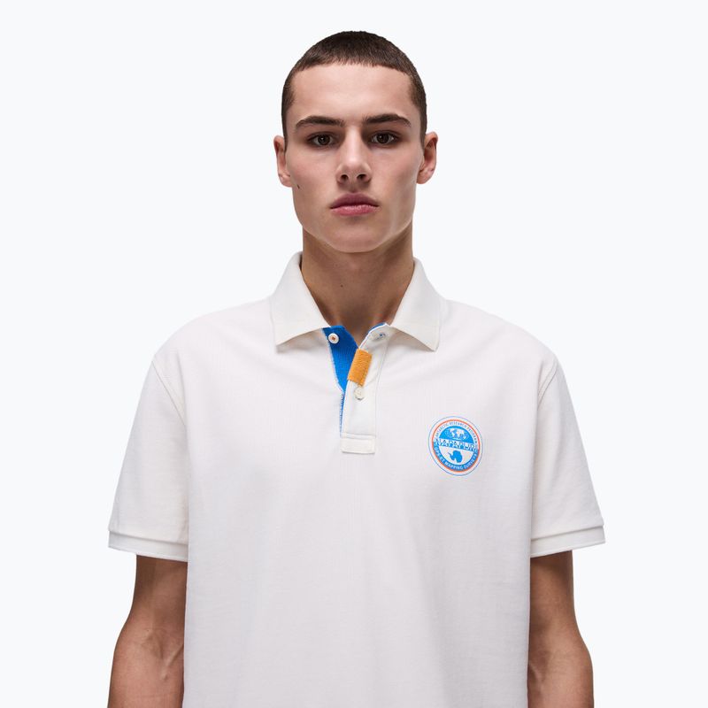 Koszulka polo męska Napapijri E-Clanis white whisper 3