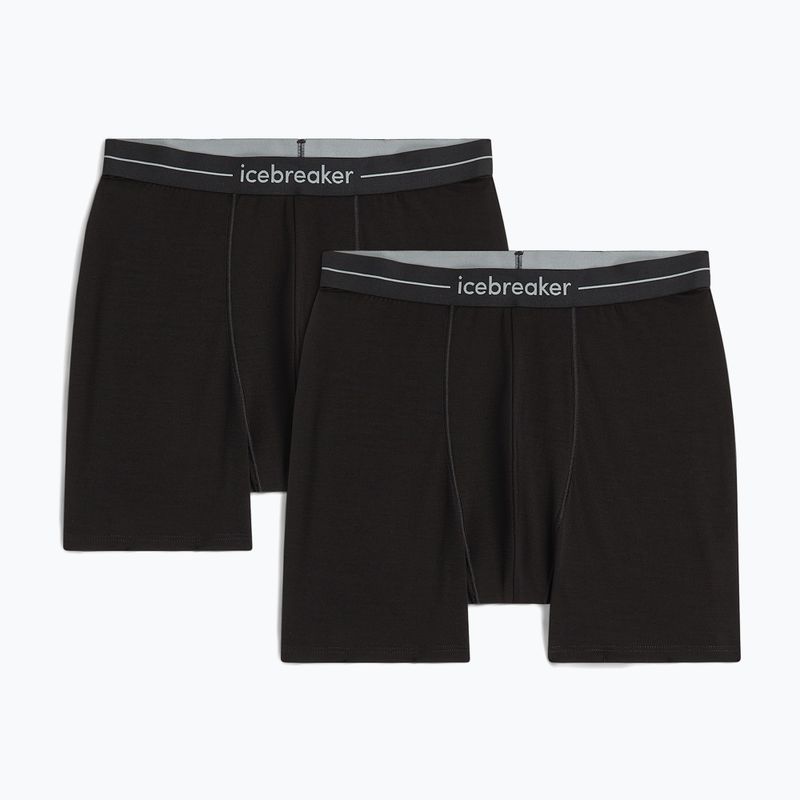 Bokserki termoaktywne męskie icebreaker Merino 150 Anatomica Boxers 2 pary black