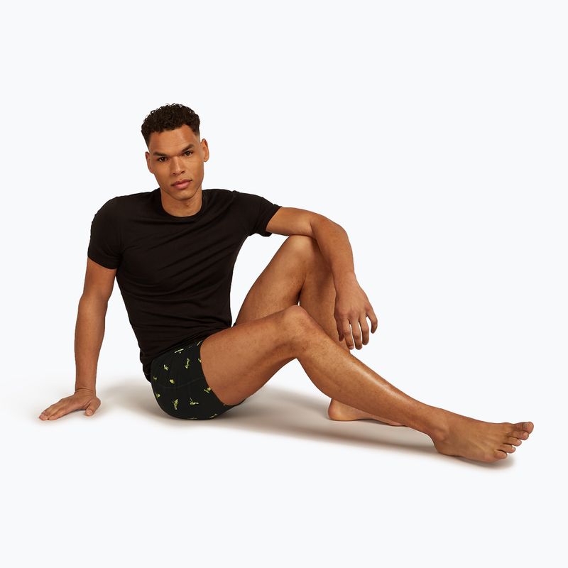 Bokserki termoaktywne męskie icebreaker Anatomica Snow Day black/peridot/aop 8