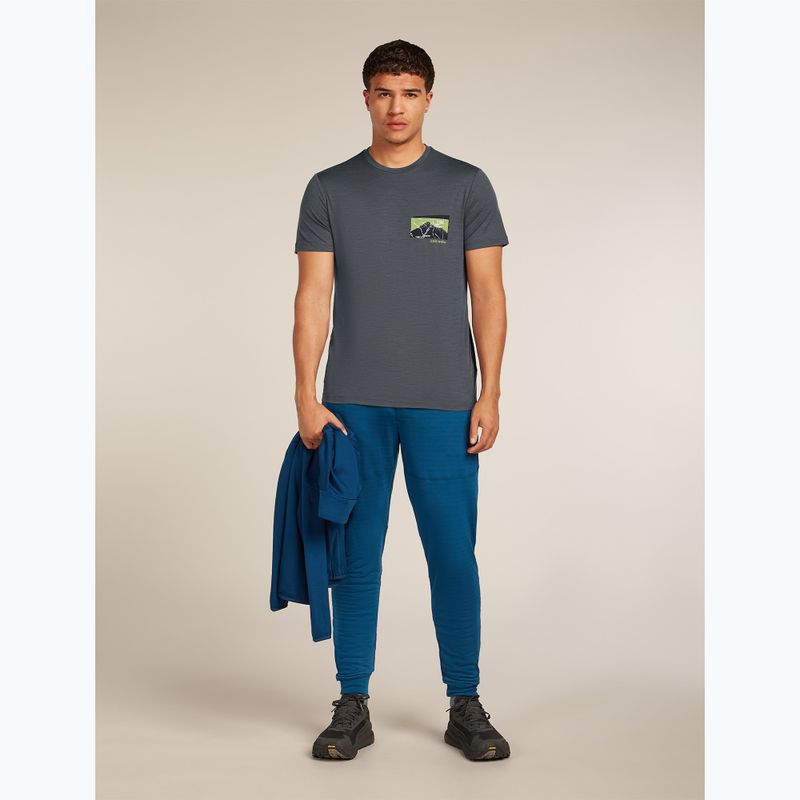 Koszulka męska icebreaker Merino 150 Tech Lite Infographic obsidian 7