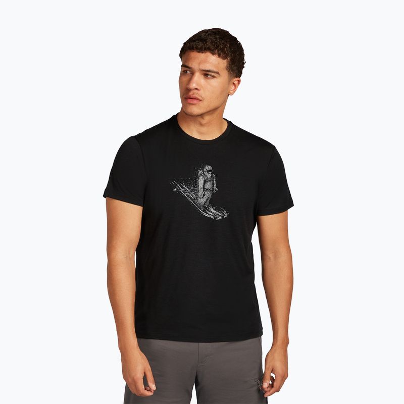 Koszulka męska icebreaker Merino 150 Tech Lite Skiing Yeti black