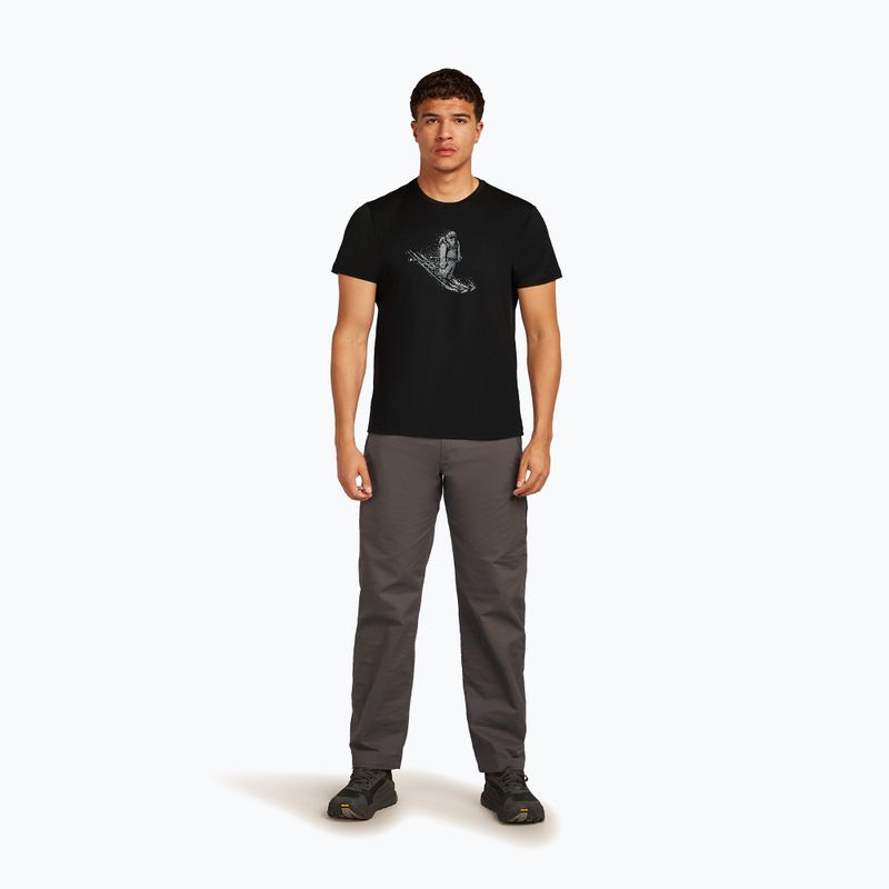 Koszulka męska icebreaker Merino 150 Tech Lite Skiing Yeti black 2
