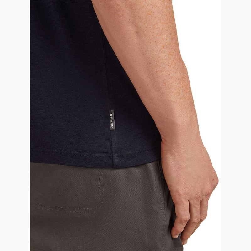 Koszulka męska icebreaker Merino 150 Tech Lite Mountain Pulse midnight navy 5