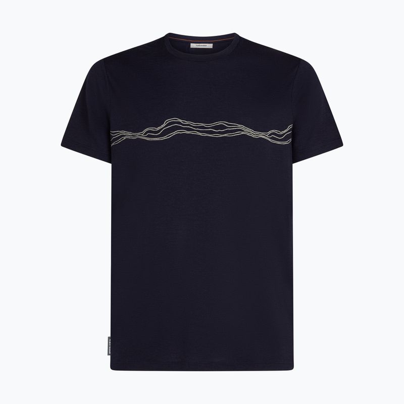 Koszulka męska icebreaker Merino 150 Tech Lite Mountain Pulse midnight navy 6