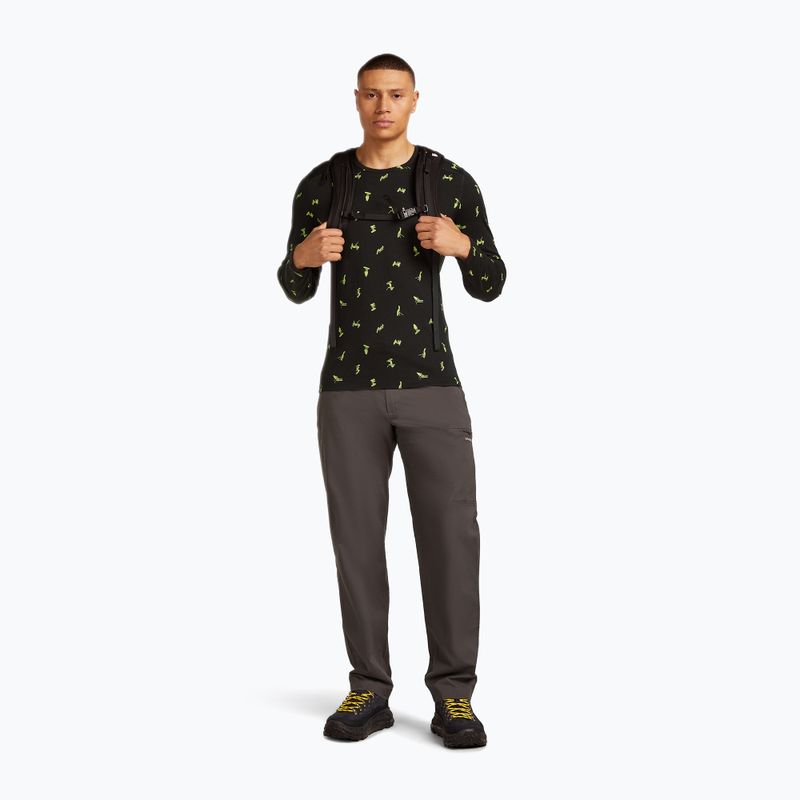 Longsleeve termoaktywny męski icebreaker Merino 200 Oasis Crewe Snow Day black/peridot/aop 4