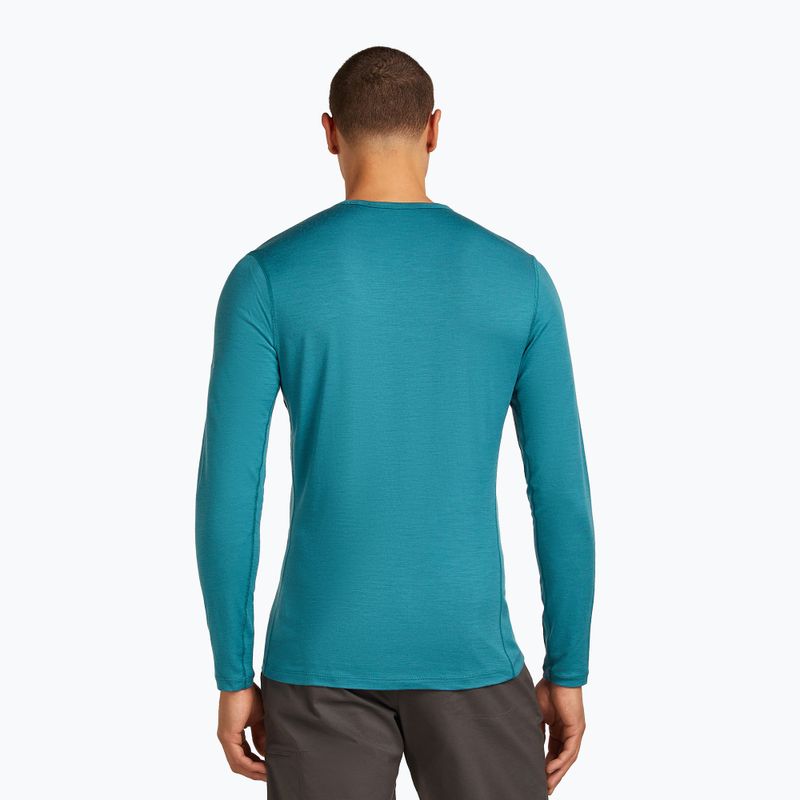 Bluza termoaktywna męska icebreaker Merino 200 Oasis Crewe Elevation Line topaz 3