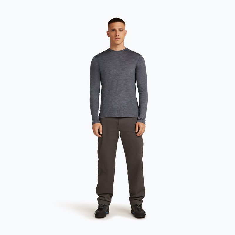 Longsleeve trekkingowy męski icebreaker Merino 125 Cool-Lite Sphere III Tee midnight navy heather 2