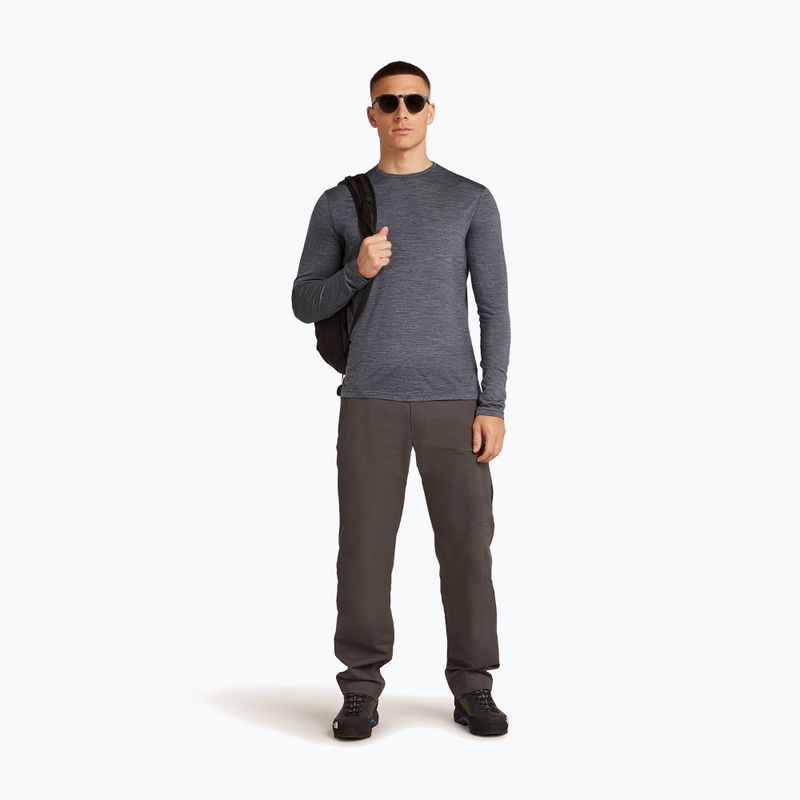 Longsleeve trekkingowy męski icebreaker Merino 125 Cool-Lite Sphere III Tee midnight navy heather 4