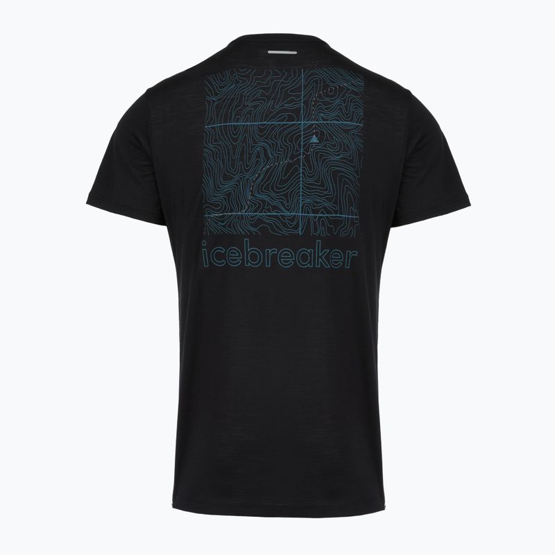 Koszulka męska icebreaker Merino Blend 125 Cool-Lite Sphere Trail black 2