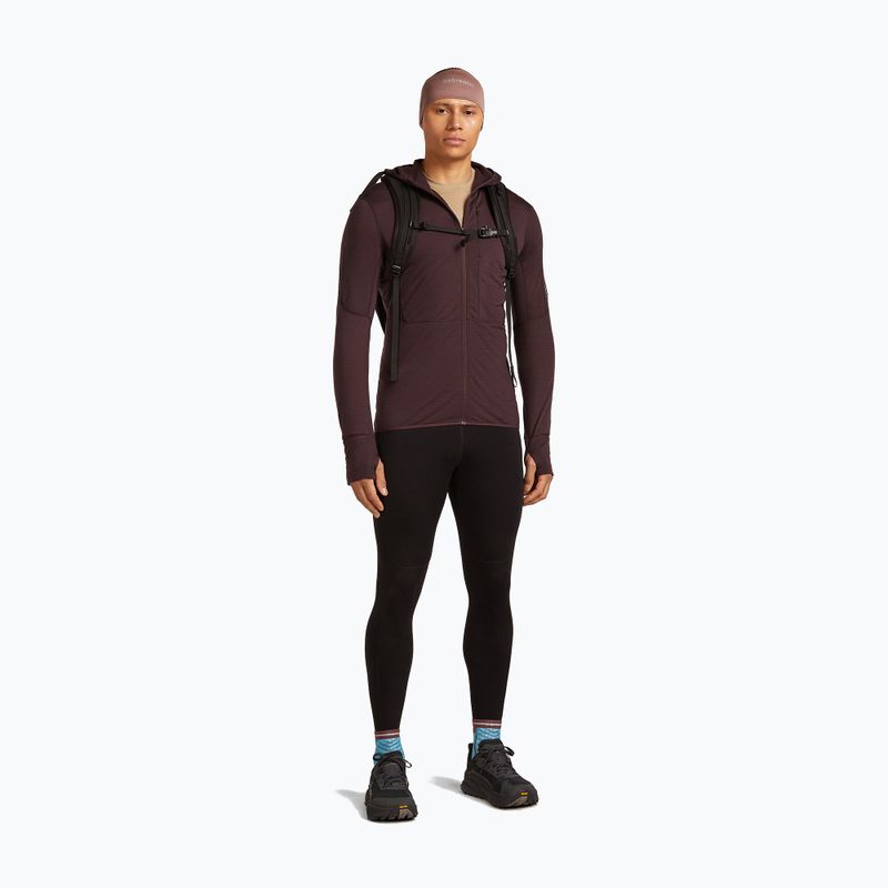 Bluza trekkingowa męska icebreaker Merino 200 RealFleece Descender Zip Hoodie java 4