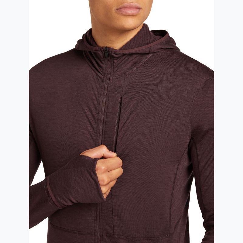 Bluza trekkingowa męska icebreaker Merino 200 RealFleece Descender Zip Hoodie java 7
