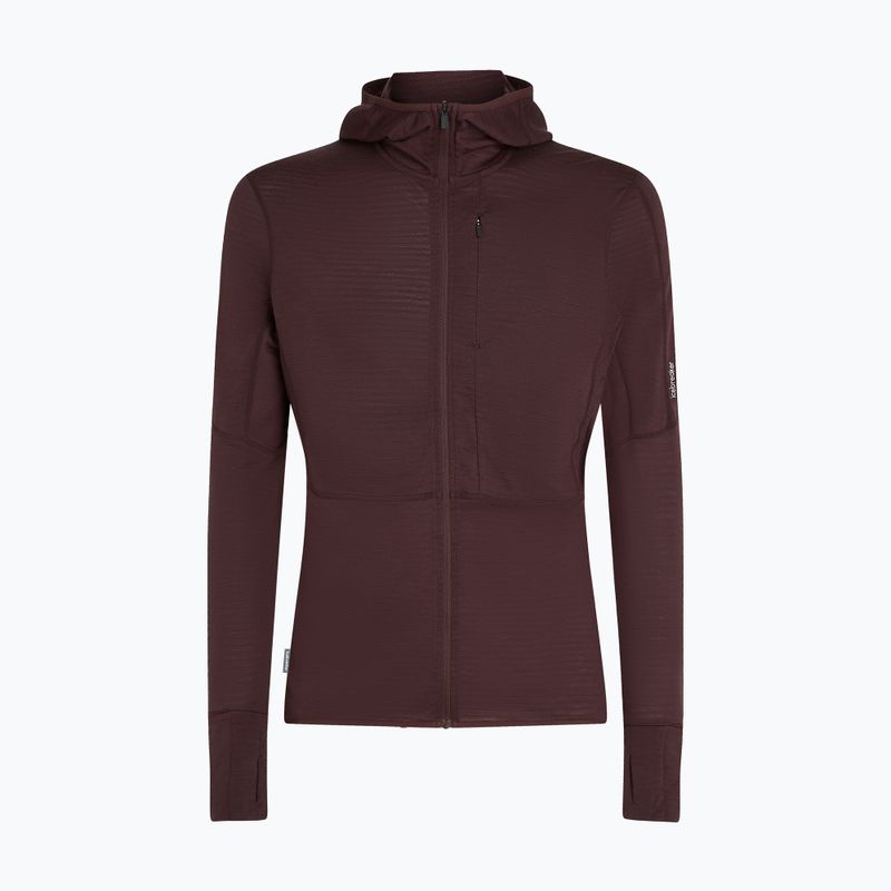 Bluza trekkingowa męska icebreaker Merino 200 RealFleece Descender Zip Hoodie java 10