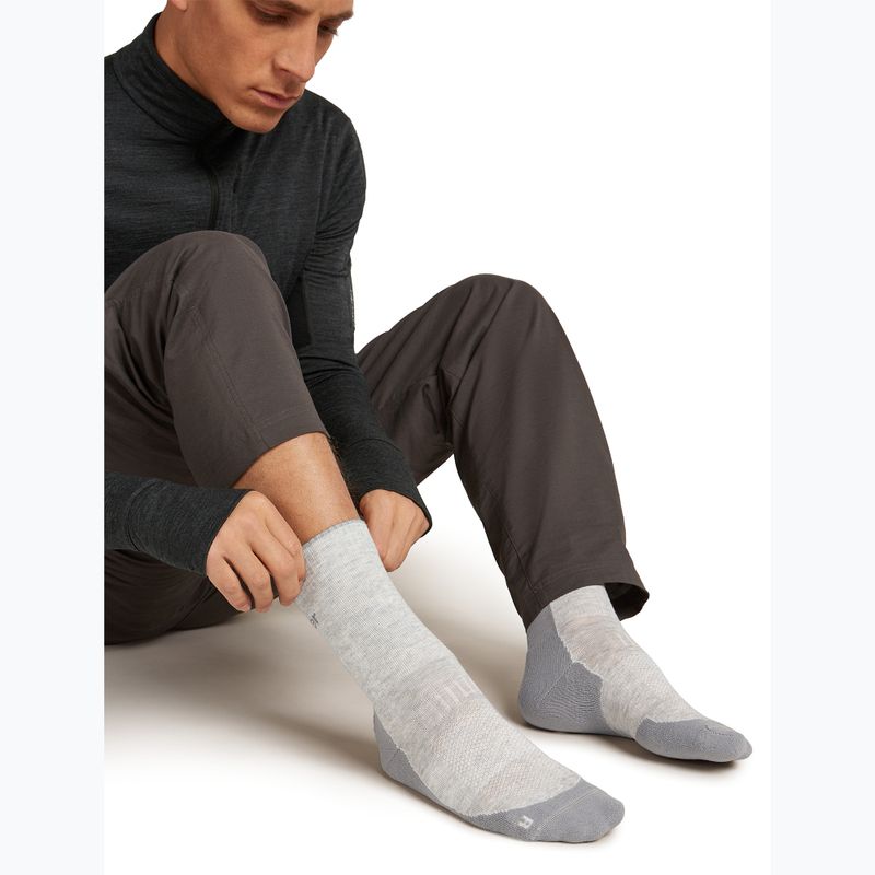 Skarpety męskie icebreaker Merino Hike+ Light Crew blizzard heather/alloy 4