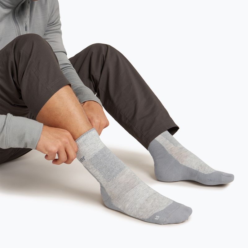 Skarpety męskie icebreaker Merino Hike+ Medium Crew blizzard heather/alloy 3