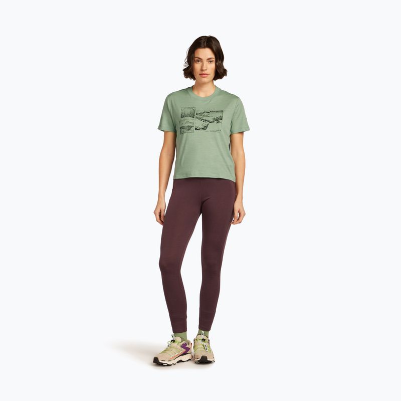 Koszulka damska icebreaker Merino 150 Tech Lite Crop The Climb seaglass 2