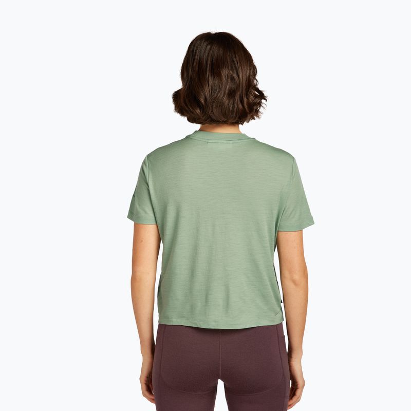 Koszulka damska icebreaker Merino 150 Tech Lite Crop The Climb seaglass 3
