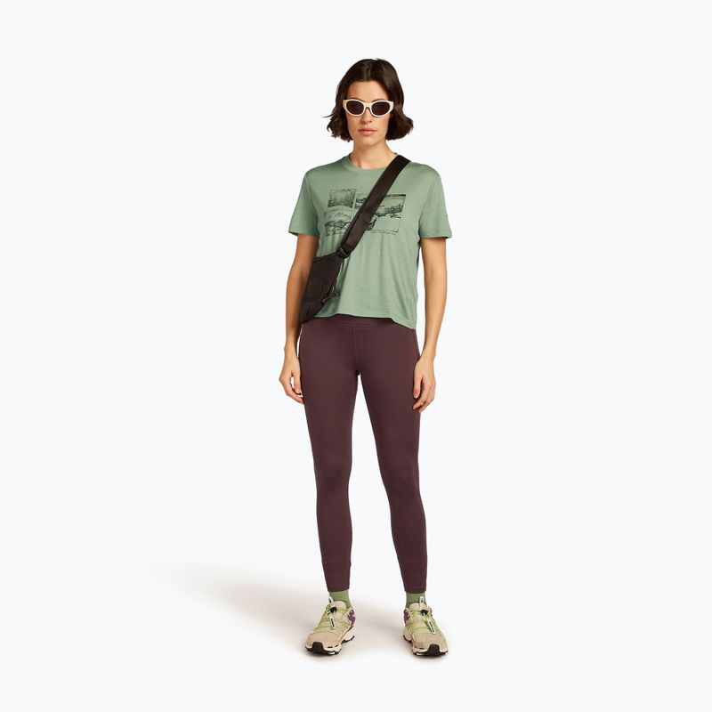 Koszulka damska icebreaker Merino 150 Tech Lite Crop The Climb seaglass 4