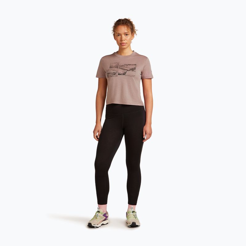 Koszulka damska icebreaker Merino 150 Tech Lite Crop The Climb summit 2