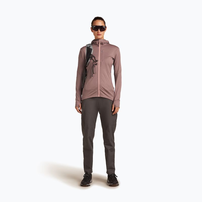 Bluza damska icebreaker Merino 260 Quantum IV Zip Hoodie summit/blush 3