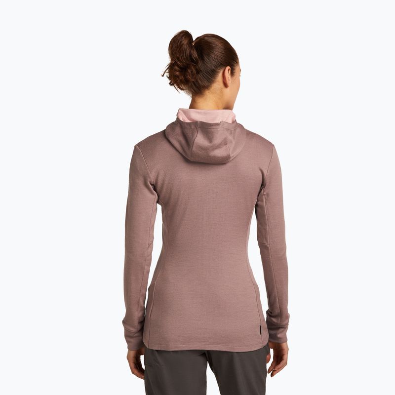 Bluza damska icebreaker Merino 260 Quantum IV Zip Hoodie summit/blush 4