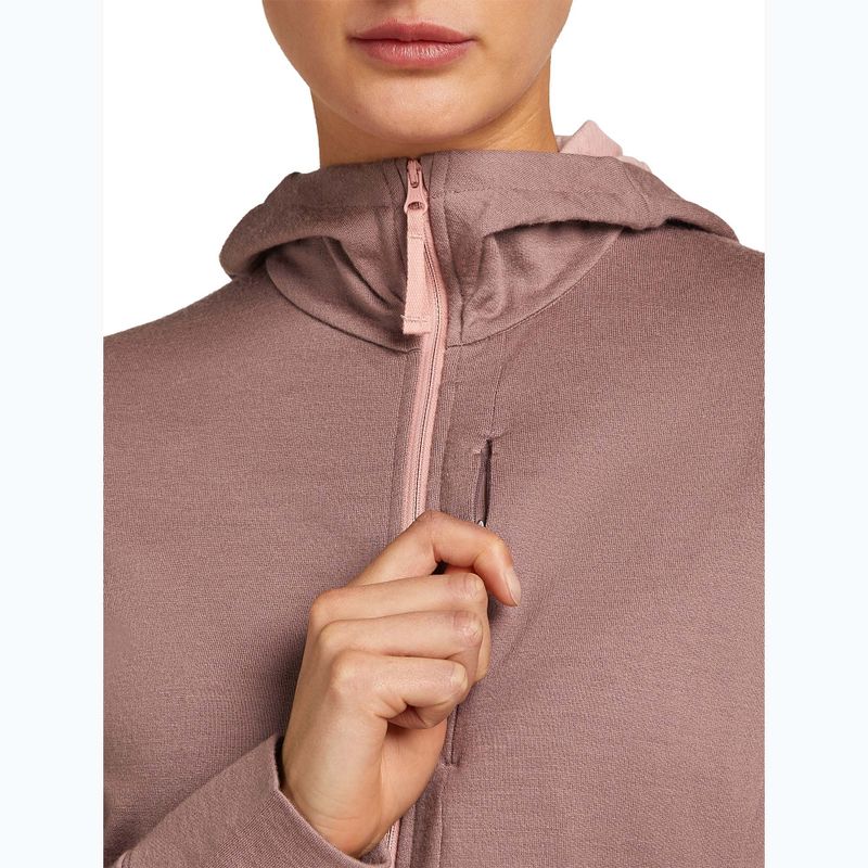 Bluza damska icebreaker Merino 260 Quantum IV Zip Hoodie summit/blush 6
