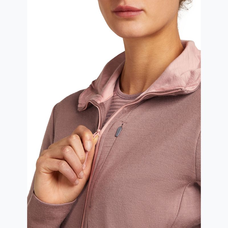 Bluza damska icebreaker Merino 260 Quantum IV Zip Hoodie summit/blush 7
