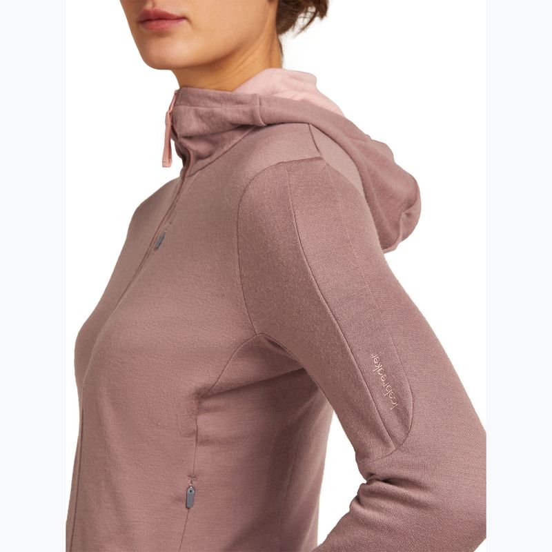Bluza damska icebreaker Merino 260 Quantum IV Zip Hoodie summit/blush 8