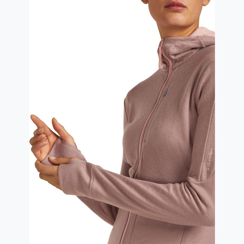 Bluza damska icebreaker Merino 260 Quantum IV Zip Hoodie summit/blush 10