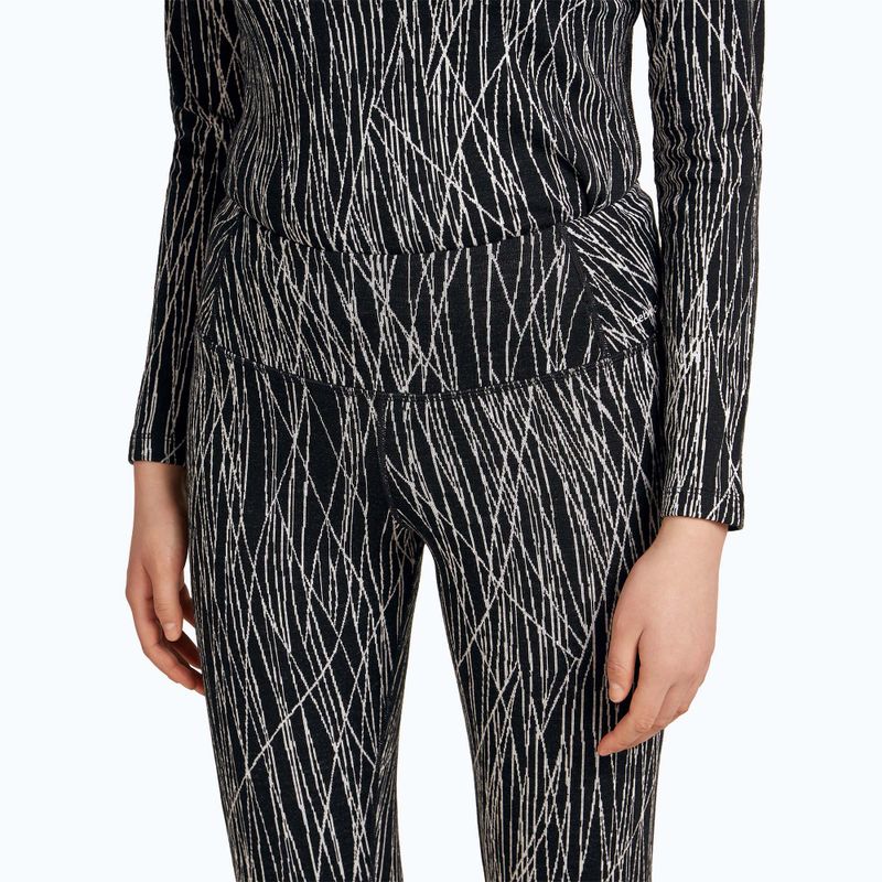 Legginsy termoaktywne damskie icebreaker Merino 260 Tech Vertex High Rise Delta Lines AOP black/snow/j 4