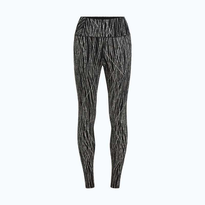 Legginsy termoaktywne damskie icebreaker Merino 260 Tech Vertex High Rise Delta Lines AOP black/snow/j 7