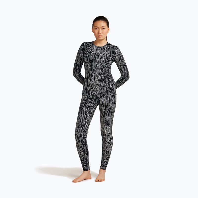 Longsleeve trekkingowy damski icebreaker Merino 260 Tech Vertex Crewe Delta Lines AOP black/snow/j 4