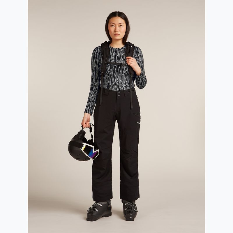 Longsleeve trekkingowy damski icebreaker Merino 260 Tech Vertex Crewe Delta Lines AOP black/snow/j 8