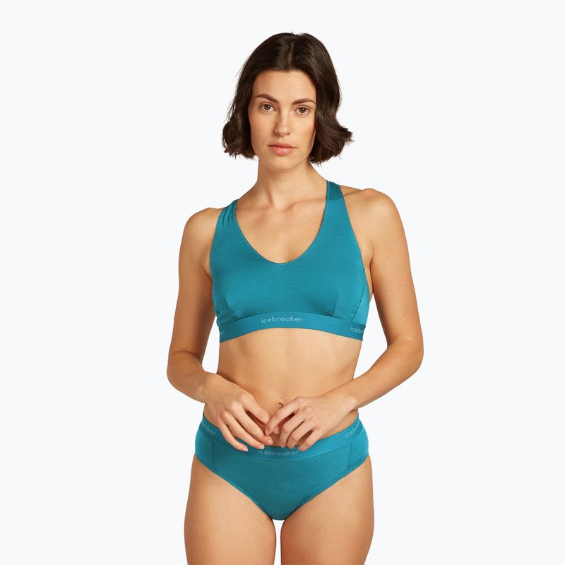 Biustonosz termoaktywny icebreaker Merino 125 Cool-Lite Sprite Racerback topaz 2